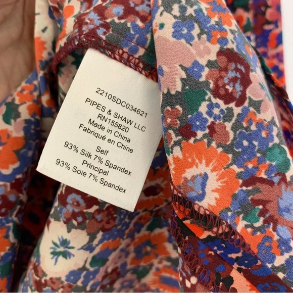 Veronica Beard Silk Chilton Floral Tie Back Blouse Berry Multi Size 2 NWT - Picture 13 of 16